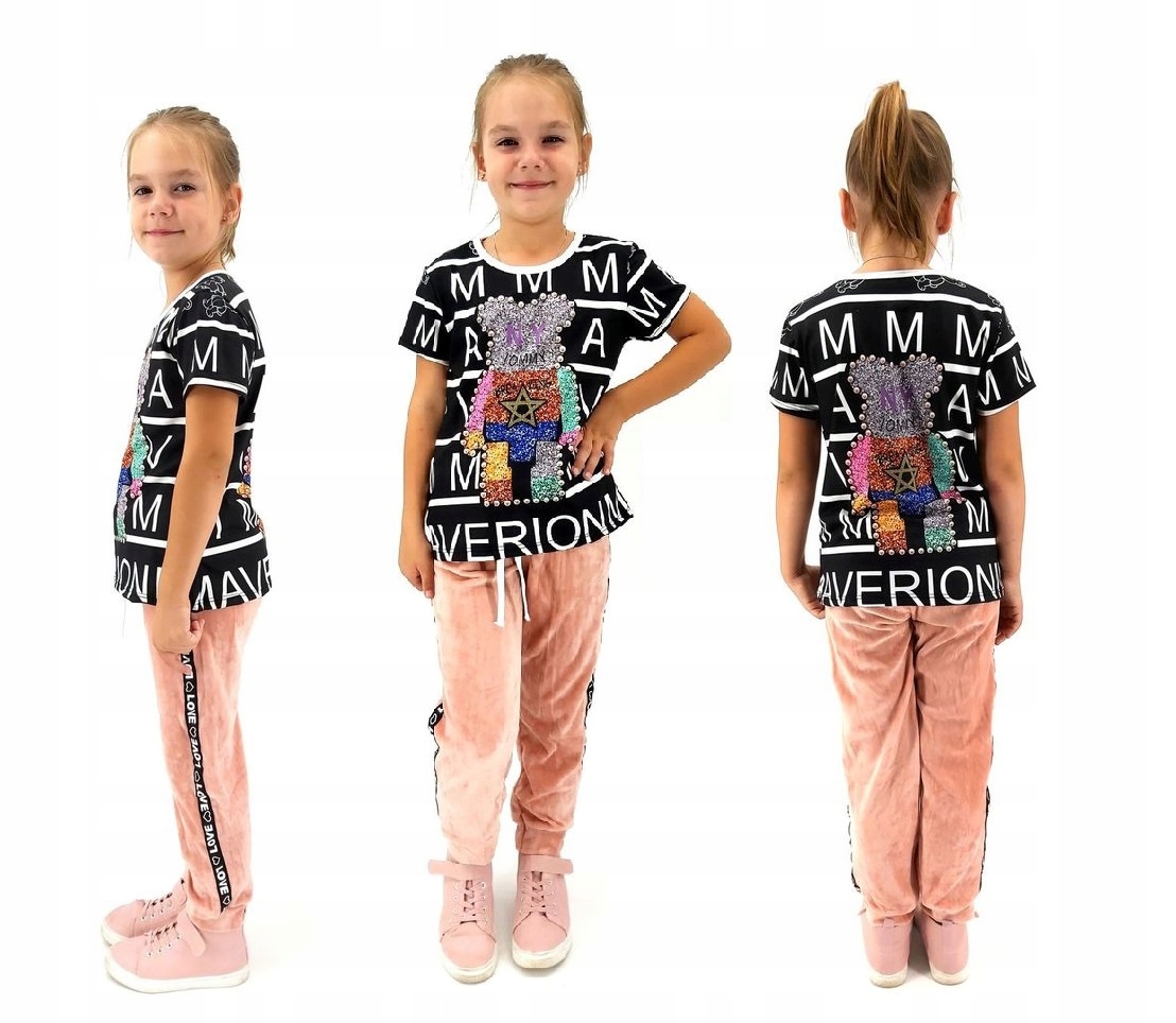 

Modna T-shirt Koszulka Dziewczęca Teddy Bear Miś
