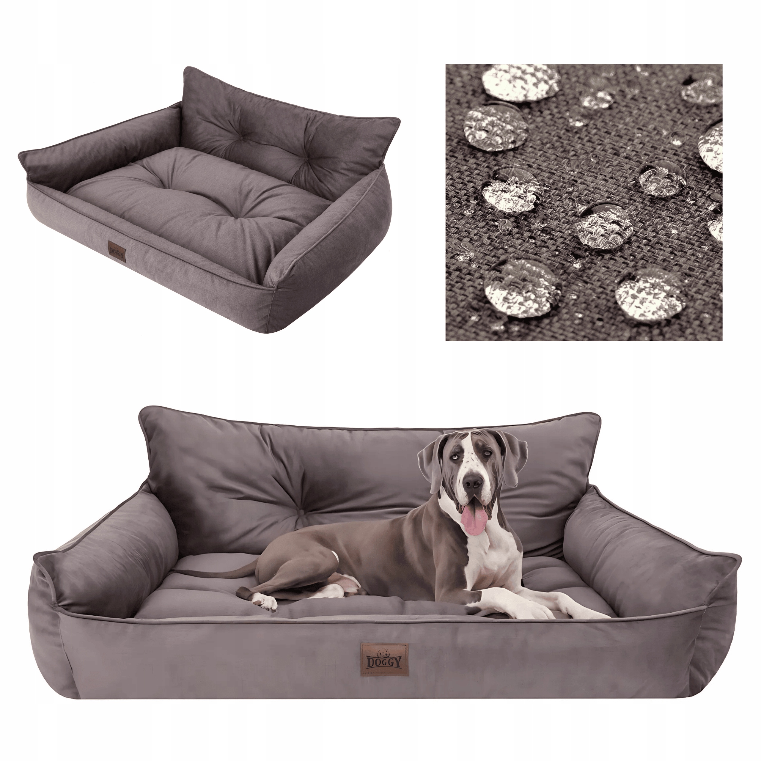 Levně Pelíšek s měkkou pohovkou pro velké psy velikost XXXL 132×106 cm