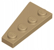 

Lego Dark Tan Wedge Plate 4x2 Prawy 41769 1szt