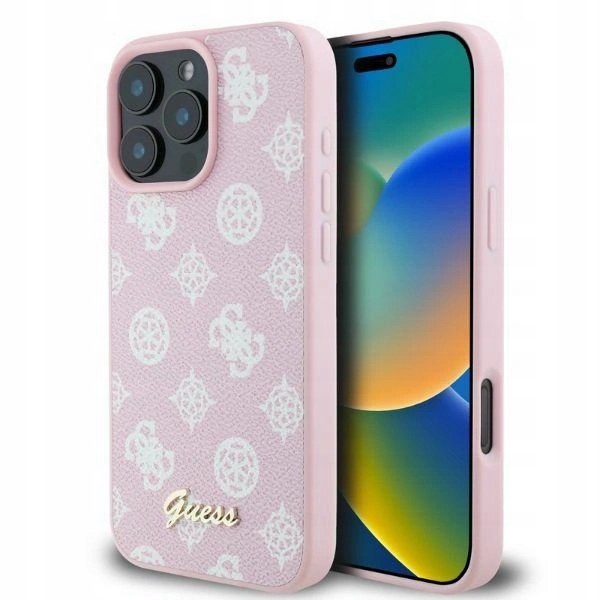Pouzdro Guess GUHMP16XPGPYSP Apple iPhone 16 Pro Max pevné pouzdro Peony Script Mag