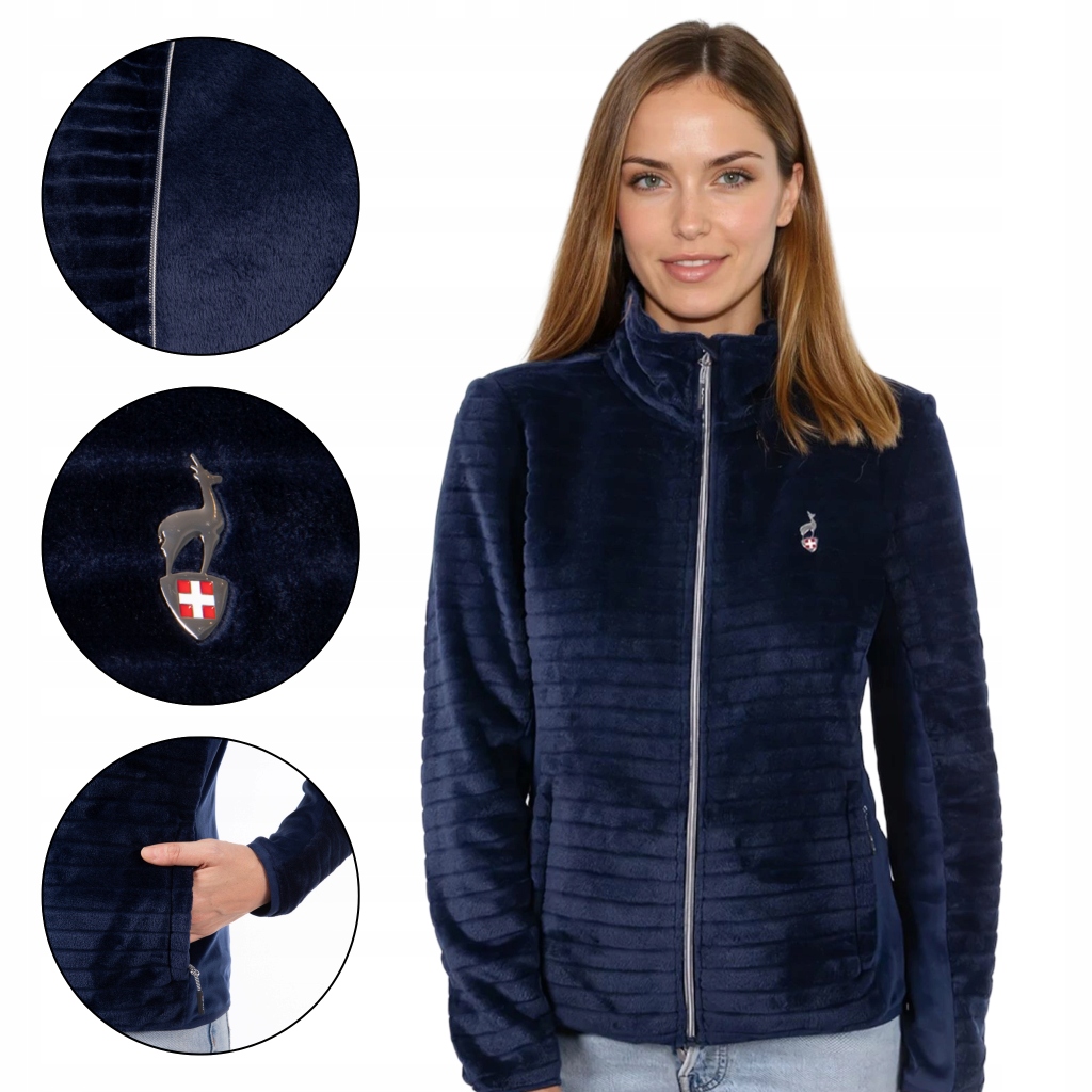 Aulp Verko Teplá dámská Fleecová mikina se stojáčkem tmavě modrá, velikost M