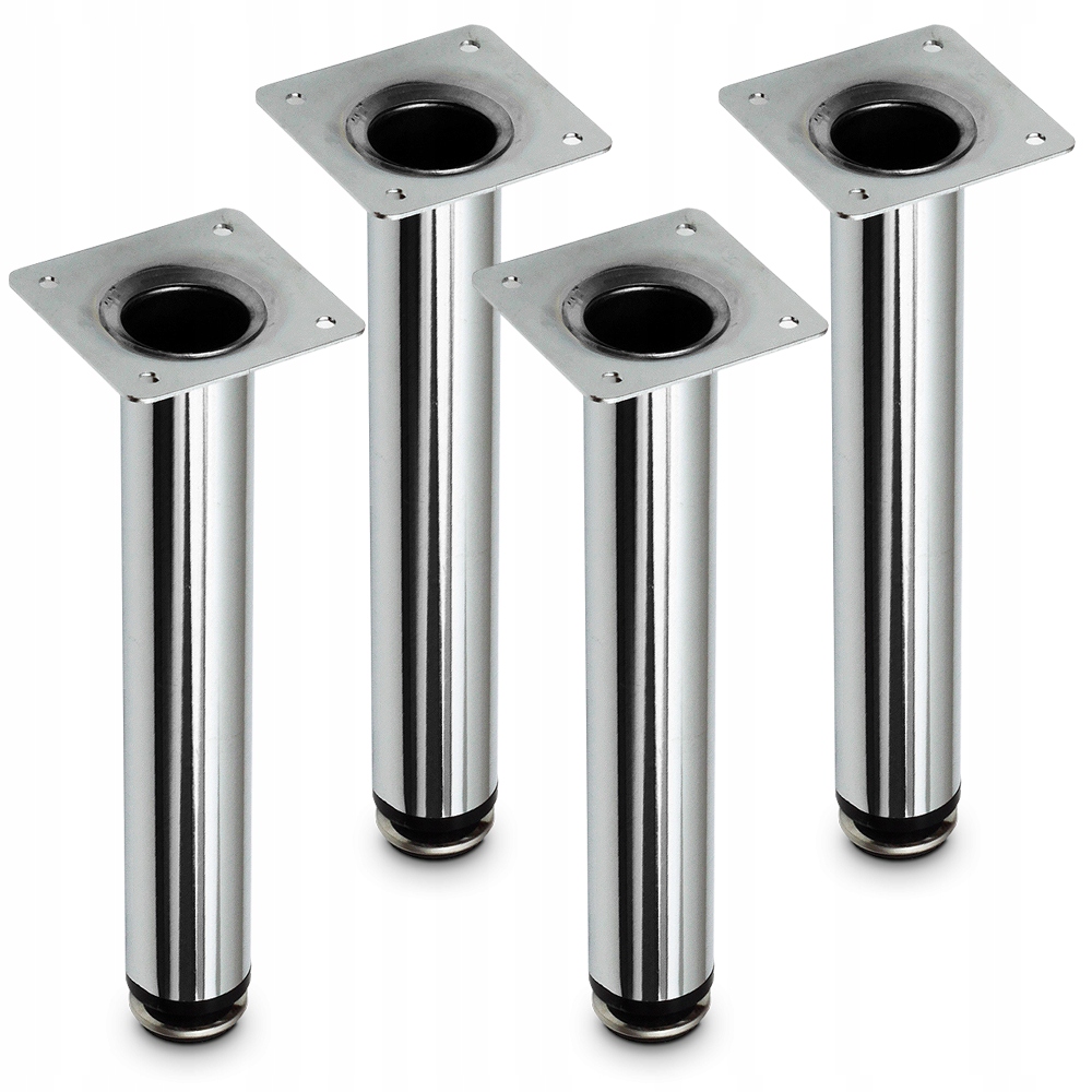 4x NOGA NÓŻKA MEBLOWA CHROM NÓŻKA POD SZAFKĘ Z REGULACJĄ H20CM TANIEJ 30%