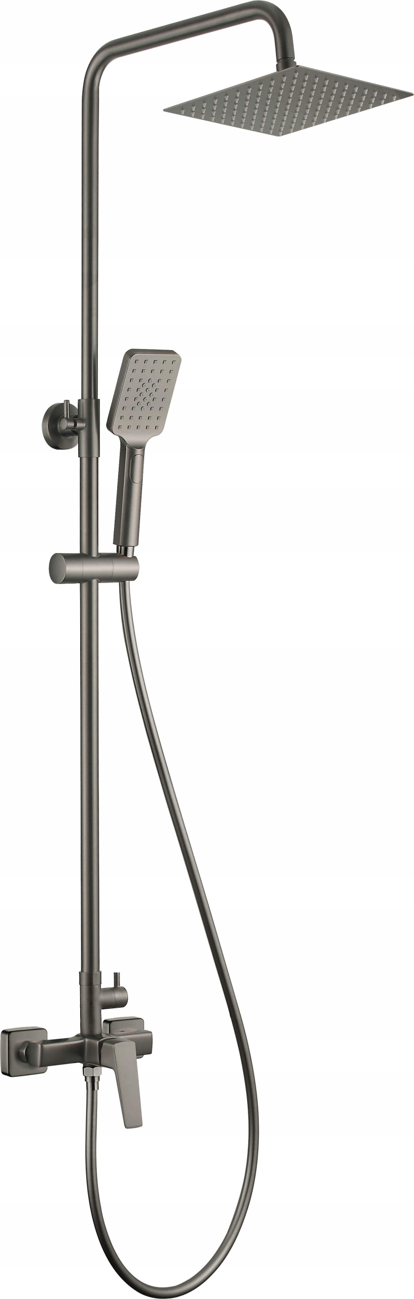 Dažďová sprcha s batériou, nerezová oceľ, Anti-Calc, 3 funkcie slúchadiel