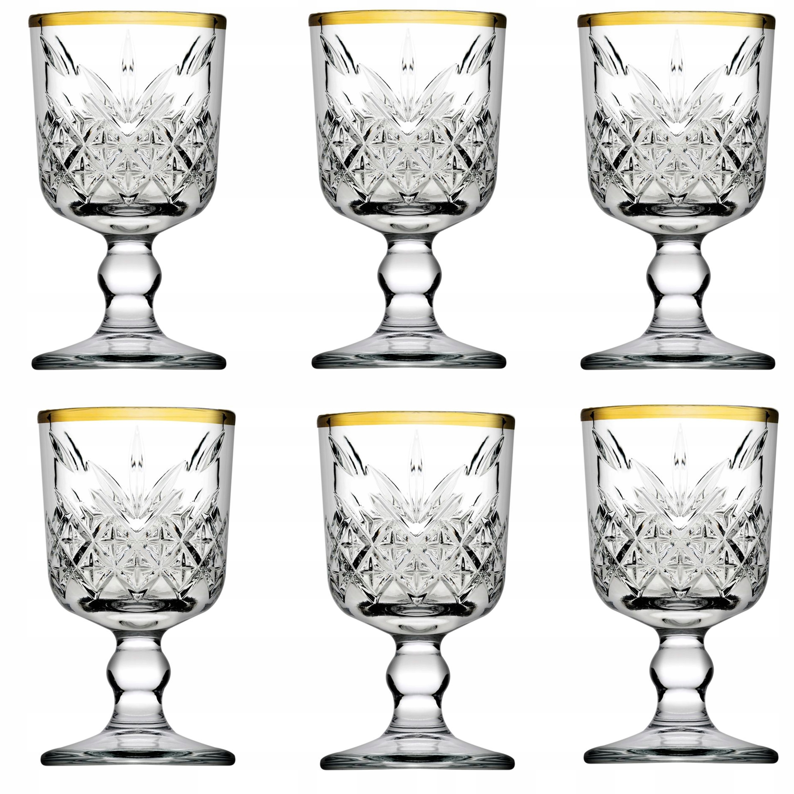 PASABAHCE 6 KIELISZKÓW TIMELES GOLD DO WÓDKI 60ML