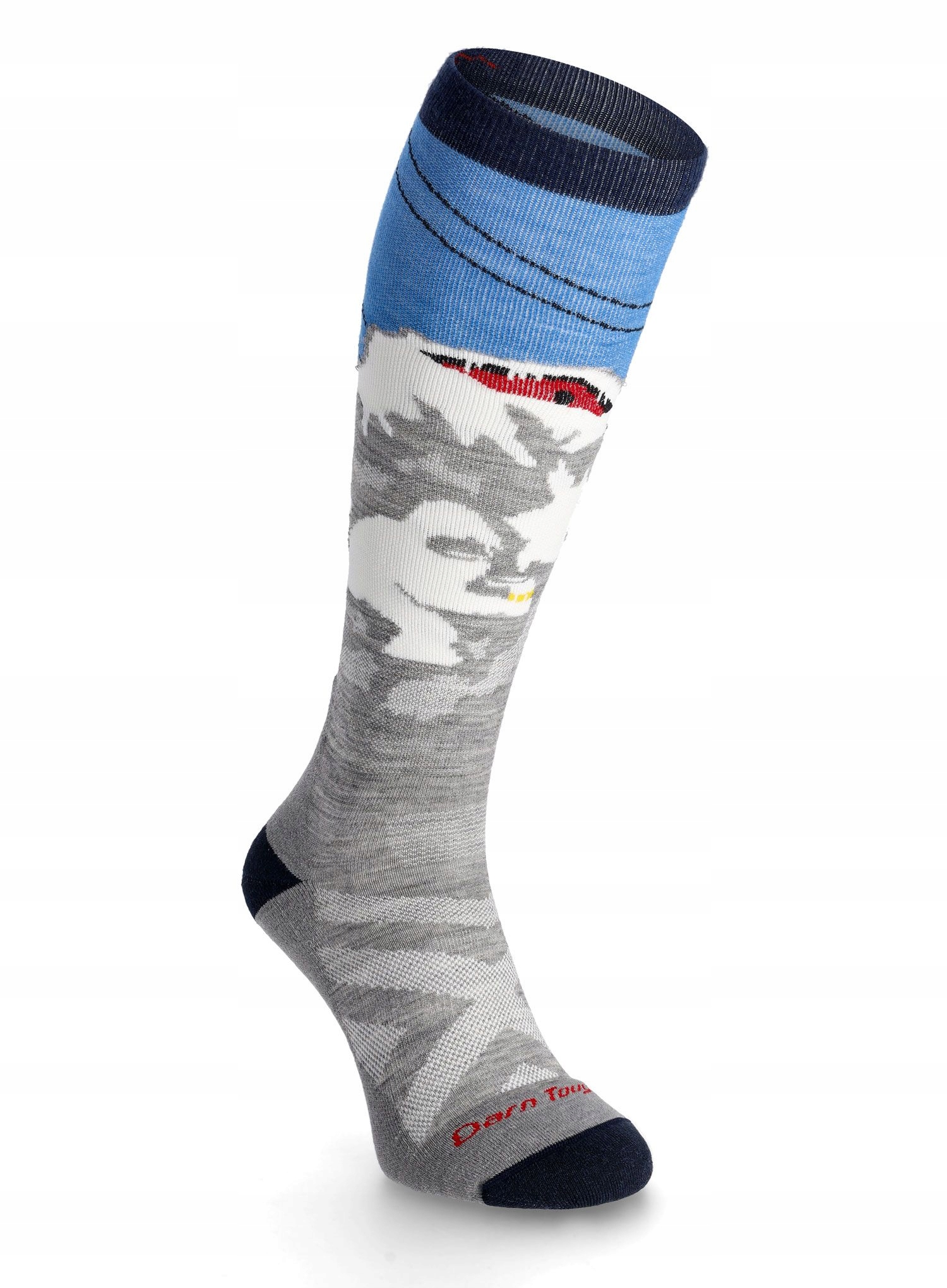 Ponožky Darn Tough Heady Yeti Otc Mw z merina s polštářkem šedé 41-42.5