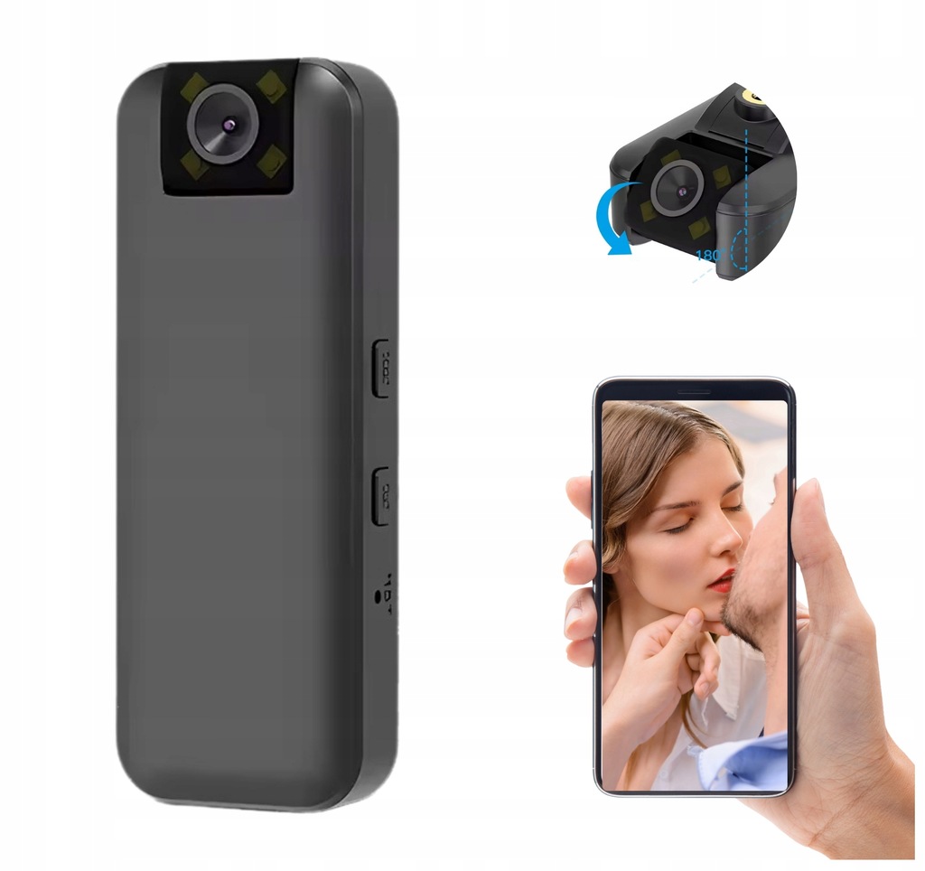 Mini Kamera Na Kartę Sim 4G Detekcja Ruchu Podgląd Zdalny Telefon Full Hd