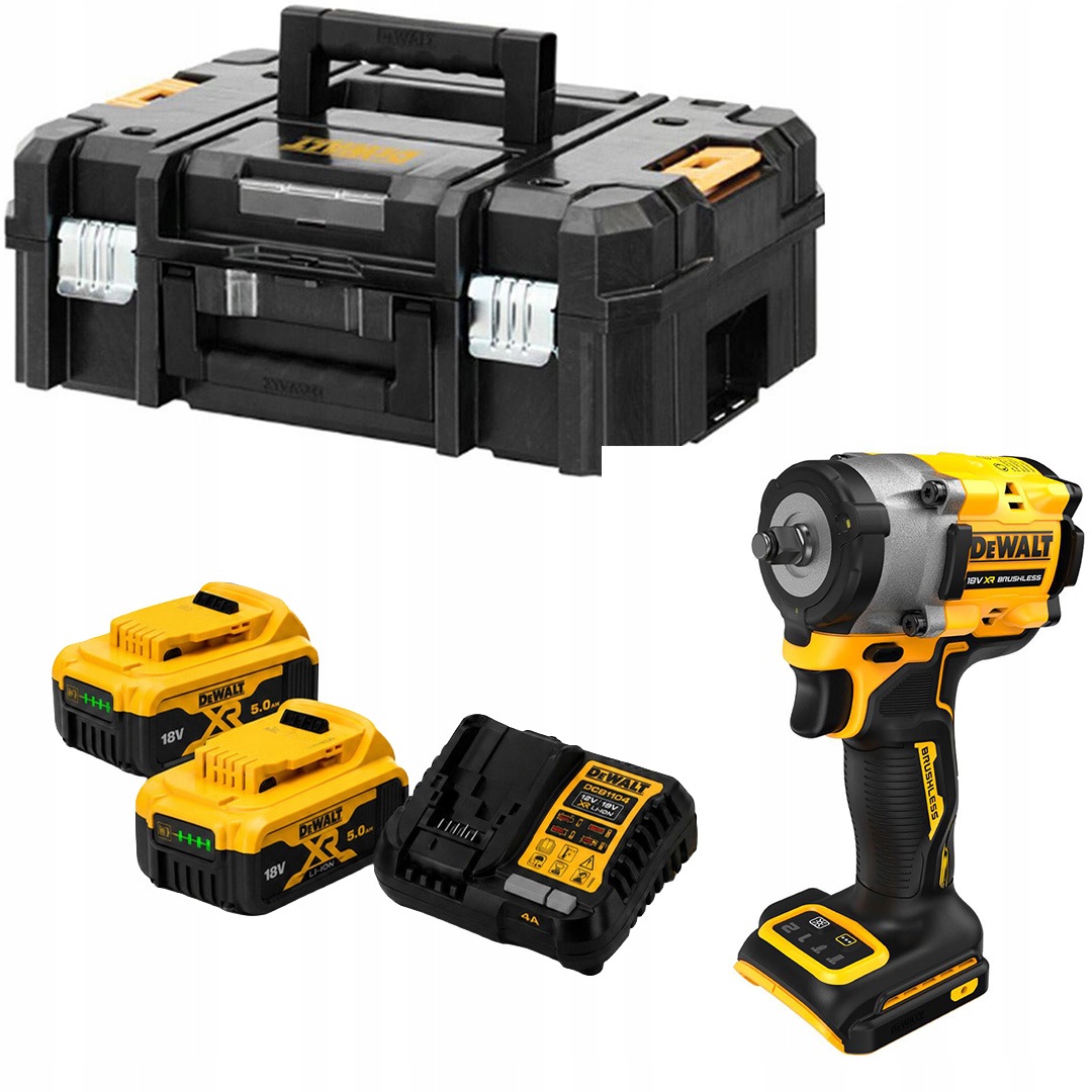 Akumulátorový rázový uťahovák DeWALT DCF923P2T Xr Bl 2x5Ah 3/8'' kufor