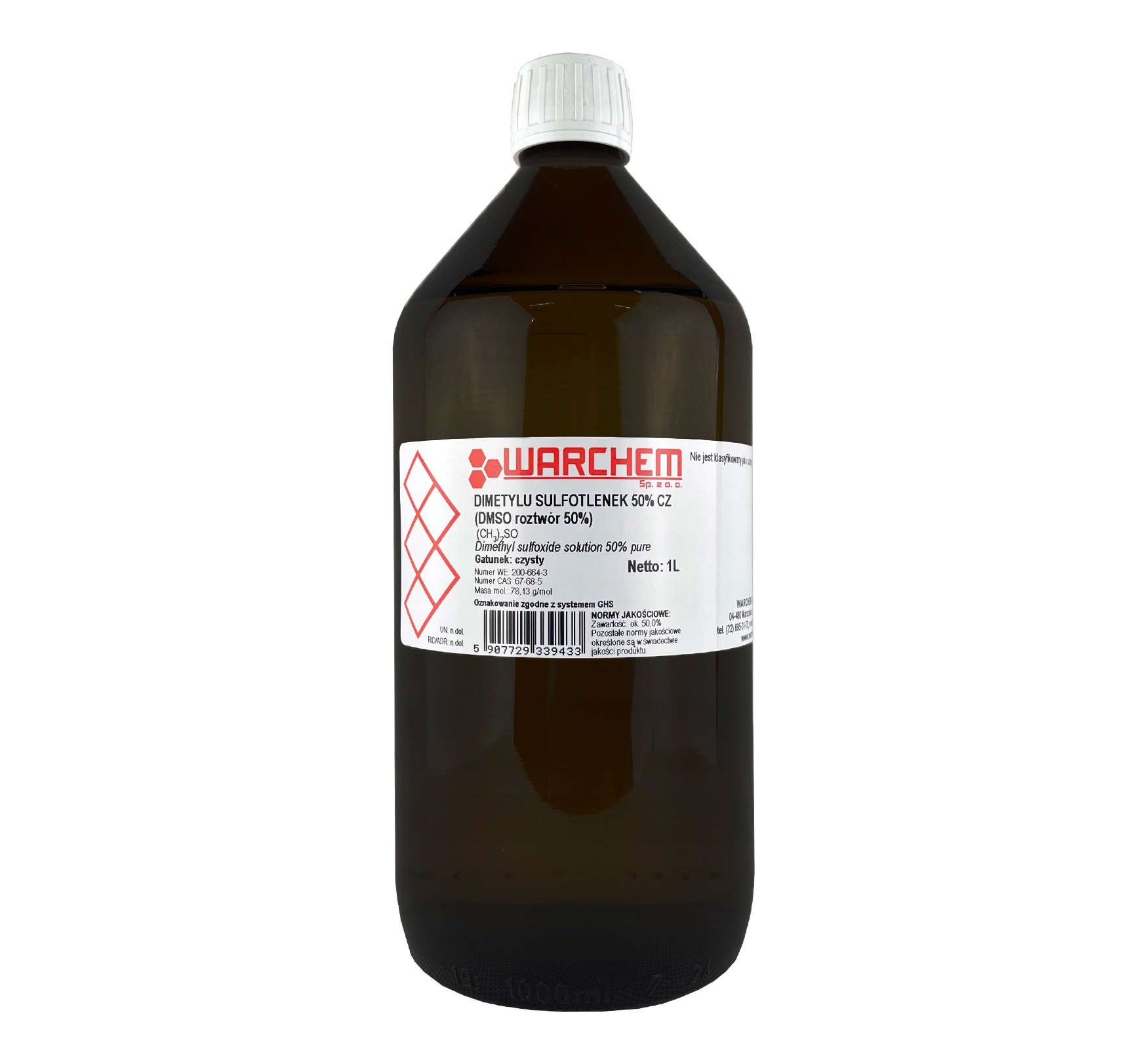 

Dimetylu Sulfotlenek Dmso 50% czysty 1L