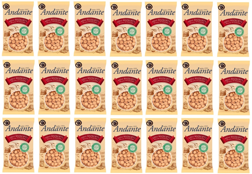 Levně 21 x 120 g Andante Mini piškoty Karton