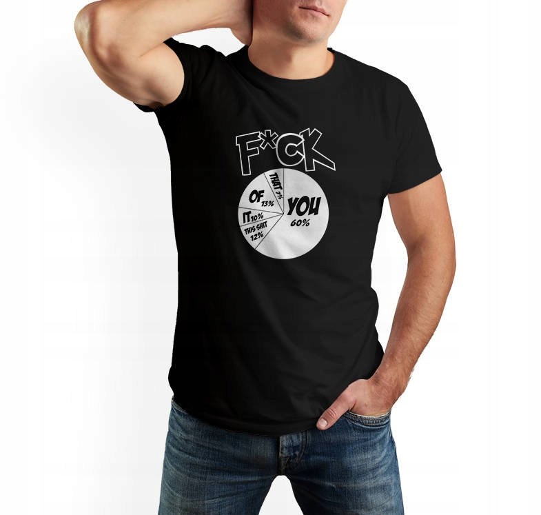 

Koszulka męska F*ck You t-shirt, czarna XL