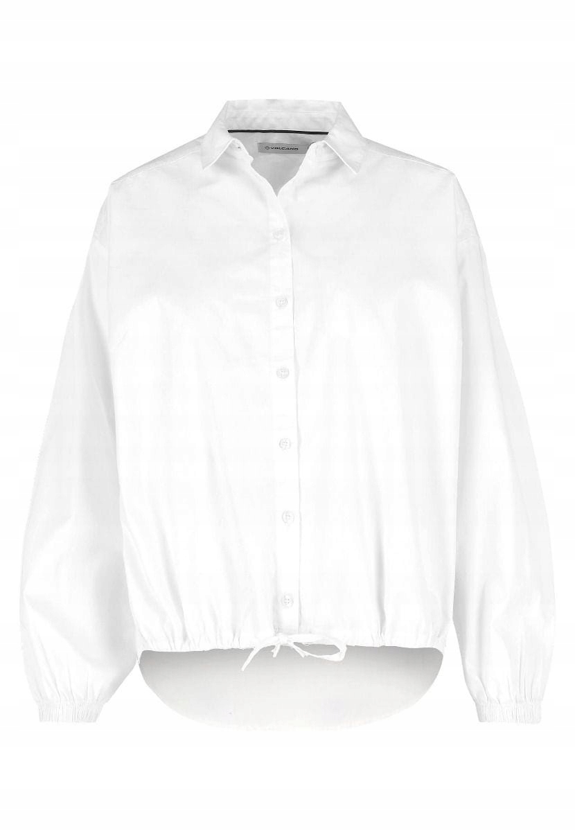 Dámska biela košeľa voľnejšieho strihu K-AVI 100