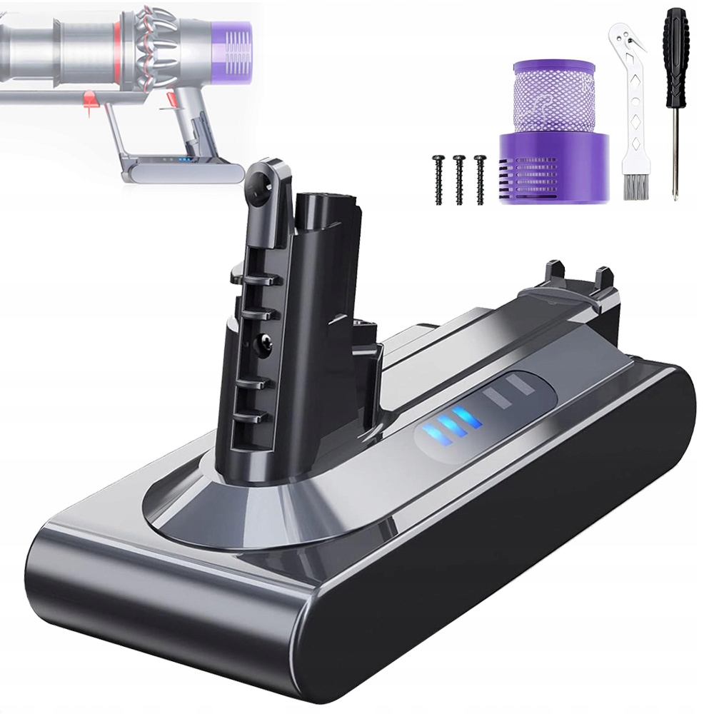 Kompatibilní Akumulátor Baterie Pro V10 25.2V 6000MAH Sada Filtrů