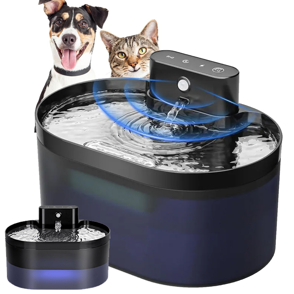 Levně Fontána pro psy a kočky k pití vody napáječka dávkovač 2200 Ml miska s filtrem