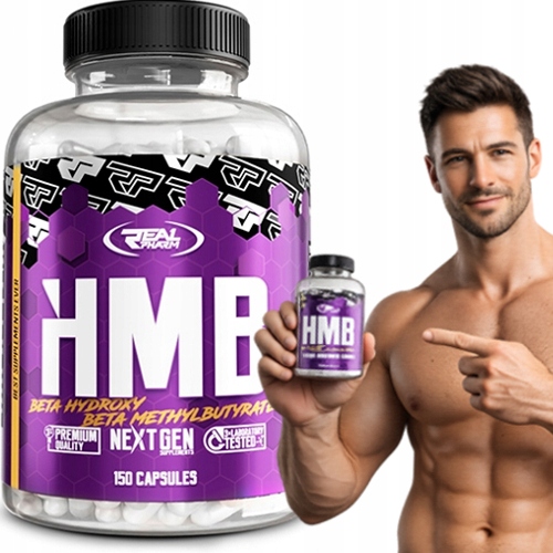 HMB regeneracja moc RZEŹBA katabolizm Real Pharm HMB 150 kaps.
