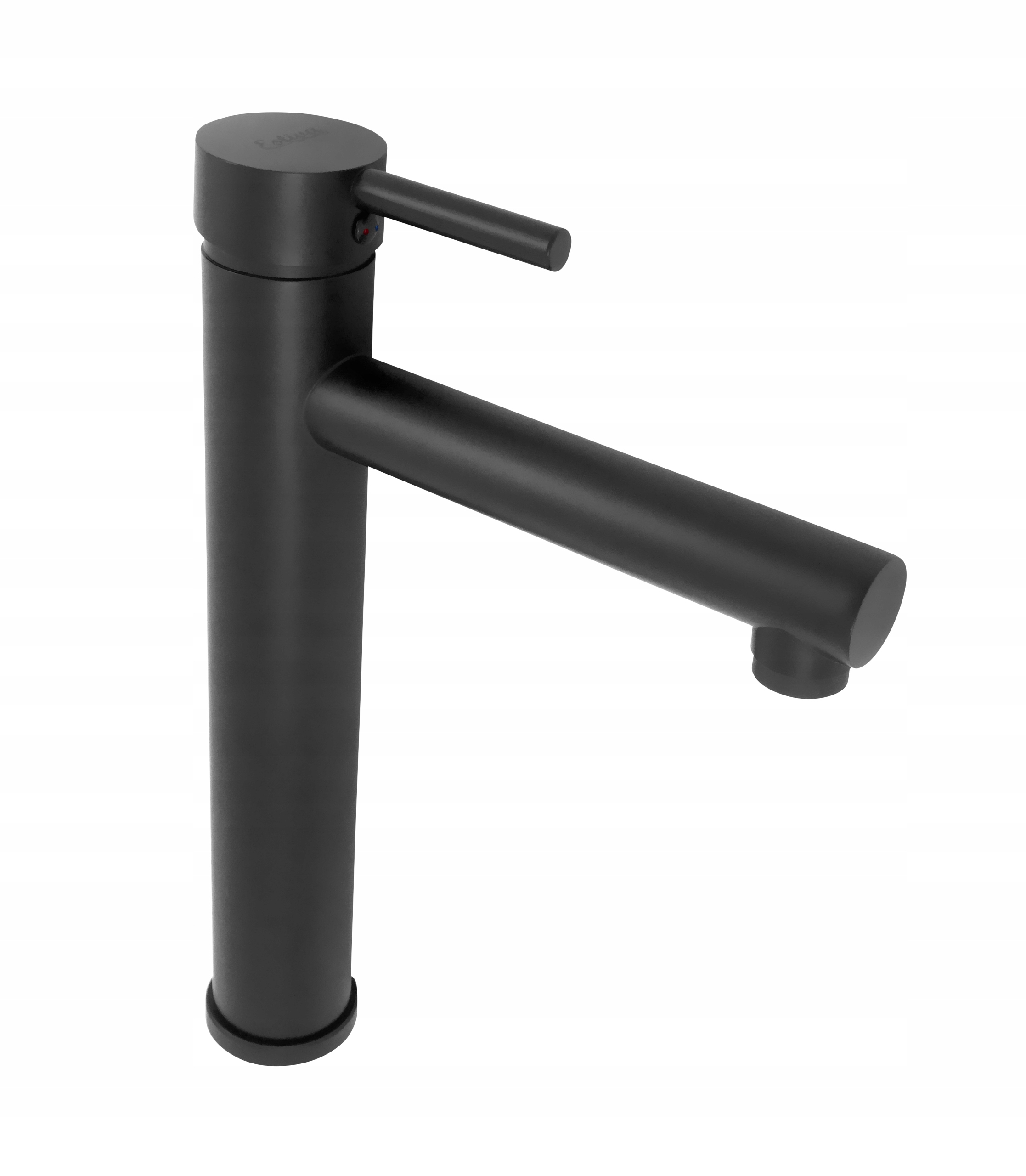 Bateria Umywalkowa Stojąca czarna matowa Wysoka stal nablatowa Sima Black