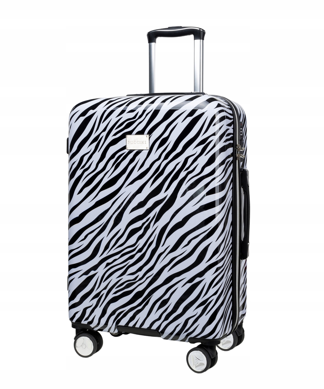 Walizka Średnia Podróżna Na Kółkach Twarda Abs Puccini Zebra ABS015B-10