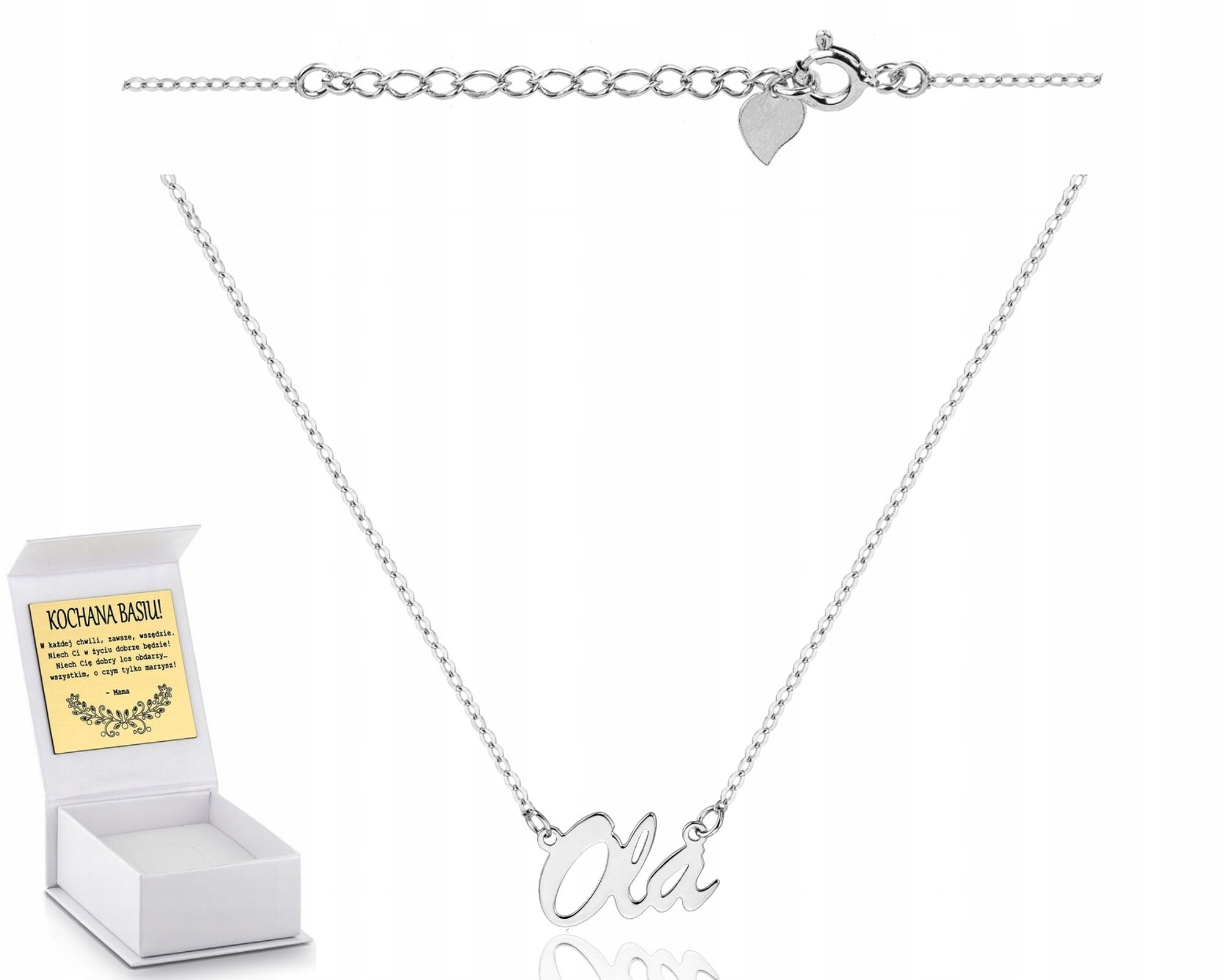 Stříbrný Náhrdelník Celebrity Libovolný Nápis Jméno