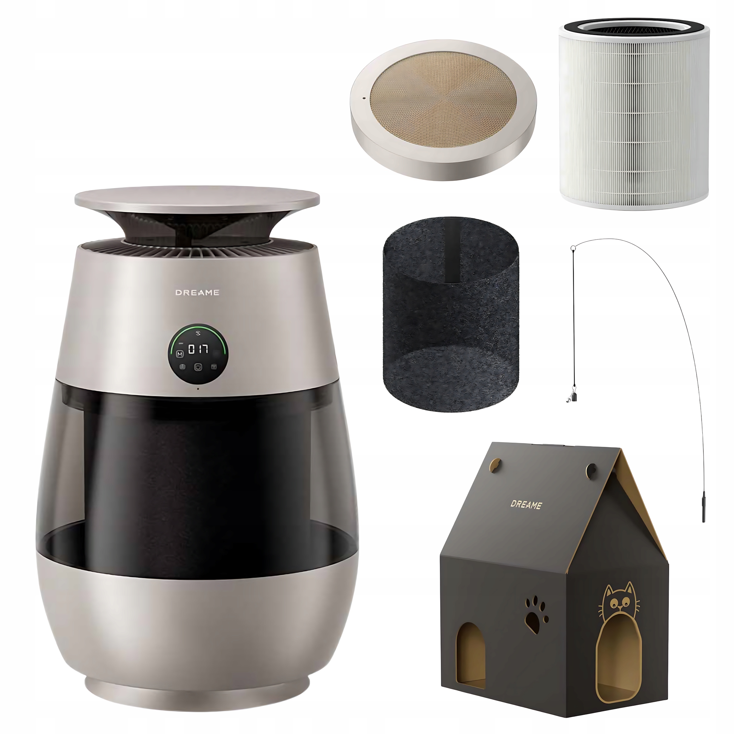 Dreame AP10 Oczyszczacz Powietrza Dla Zwierząt Cadr 430m³/h Uvc Hepa Złoty