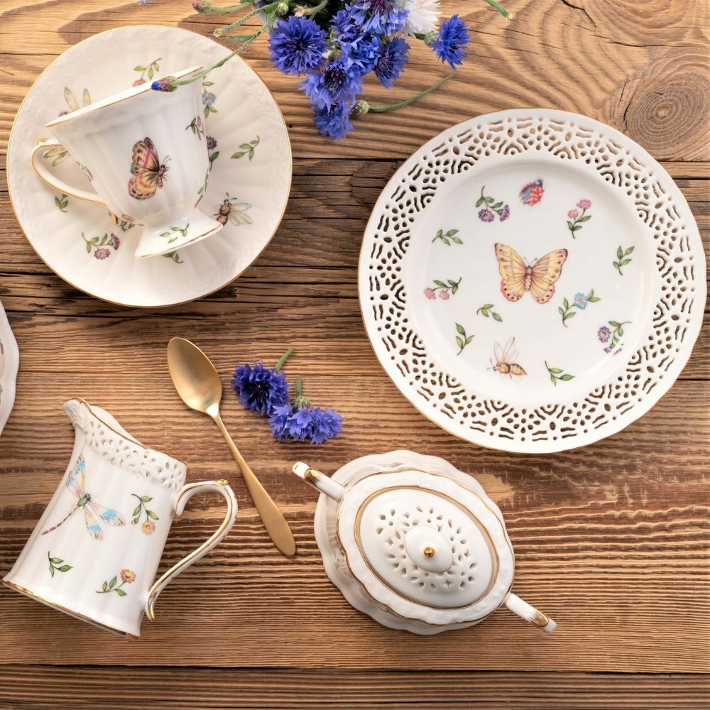 Villa Italia Porcelánový servis kávy/čaju pre 6 osôb Leda Ivory