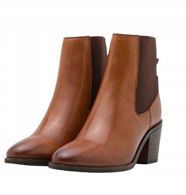 Anna Field Dámské Kotníkové Boty Hnědé Hladké Na Podpatku 36 T7D