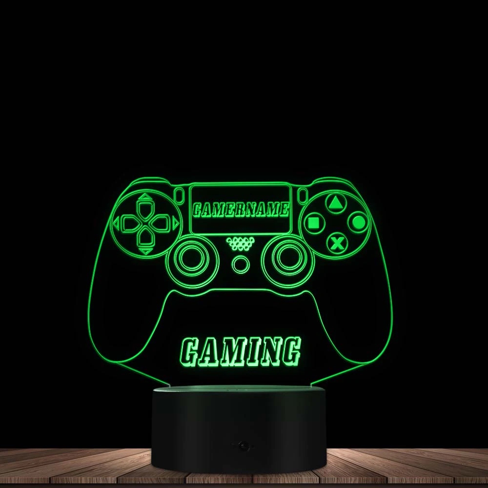 Lampka Nocna 3D LED PLAYSTATION 5 PAD Grawer Imię Długość/wysokość 15 cm