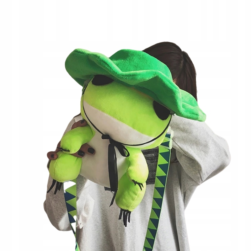 

Podróży żaba kreskówka ładny pluszowy plecak