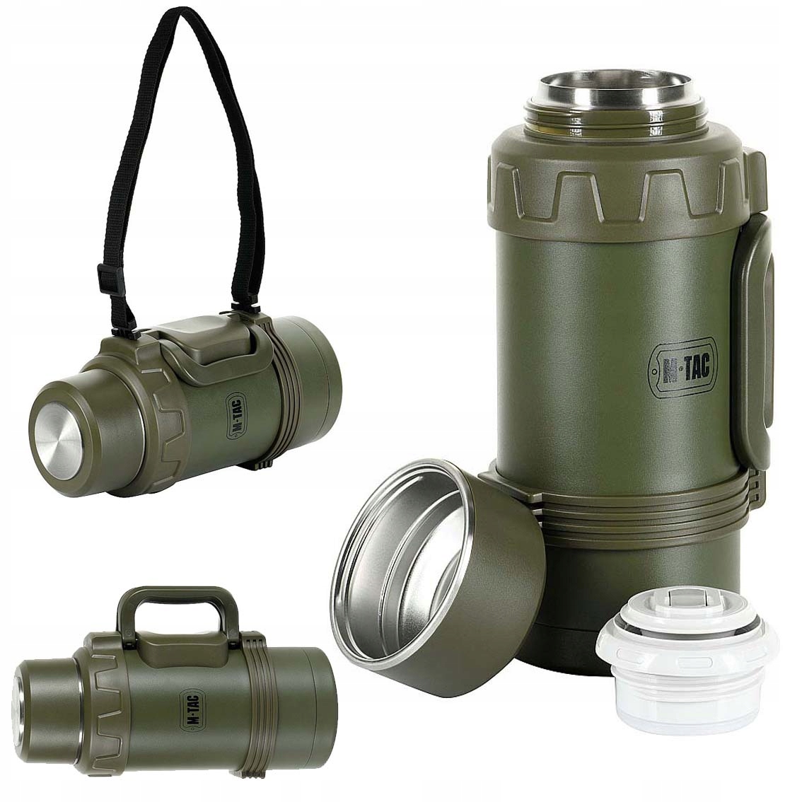 Termos turystyczny stalowy termiczny stal nierdzewna M-Tac 1600 ml Olive