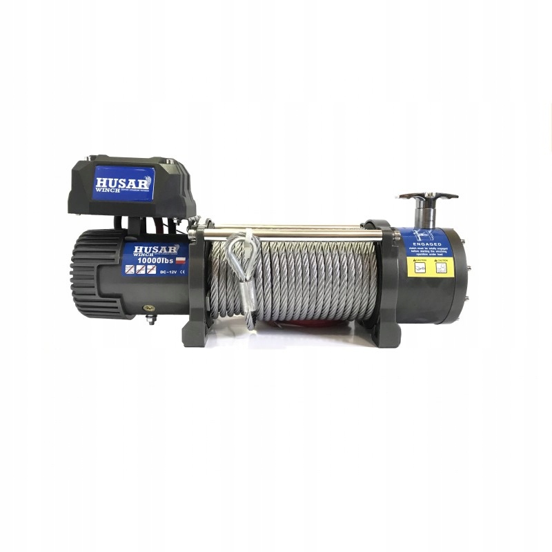 ЛЕБЕДКА 12V 4.5 T СТАЛЬНОЙ ТРОС 28 М + ЧЕХОЛ