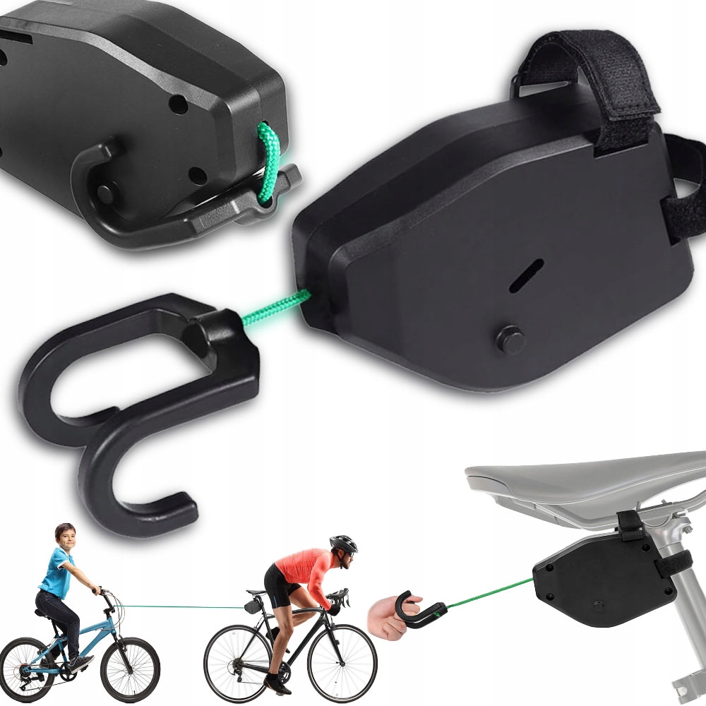 Linka lina sznur do ciągnięcia roweru system holowniczy samozwijający 2.5m