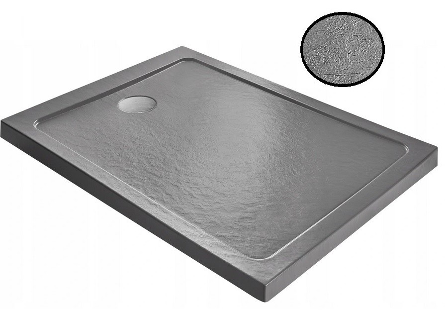 Brodzik prostokątny Doros F Antracyt Stone 100x70 Radaway