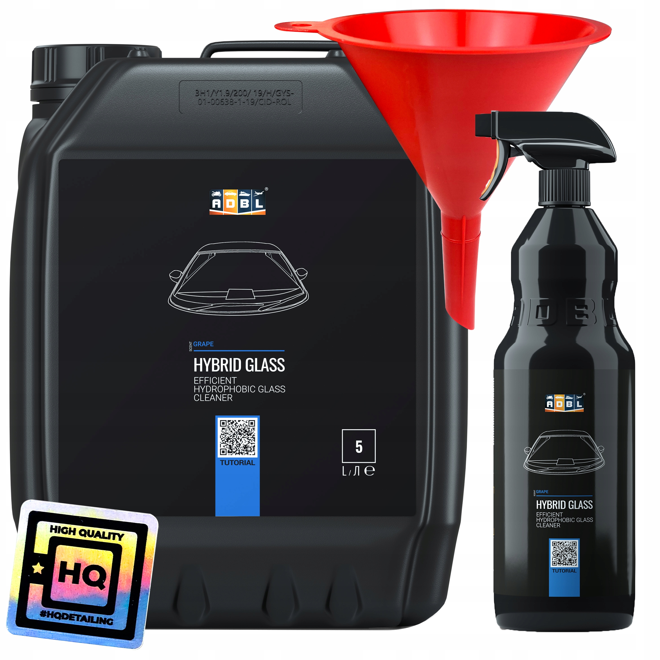 ADBL HYBRID GLASS гидрофобная жидкость для окон 5L + 500ML