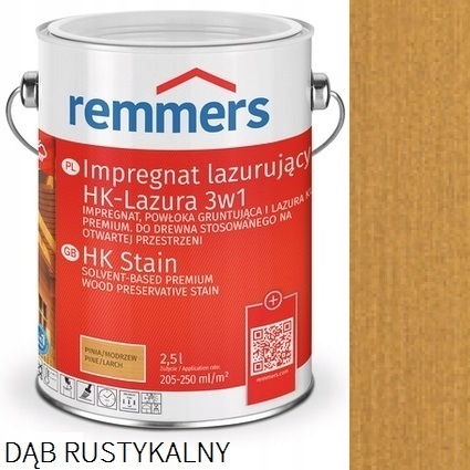 

Hk Lazura 3W1 Impregnat Remmers 5 L Dąb Rustykalny