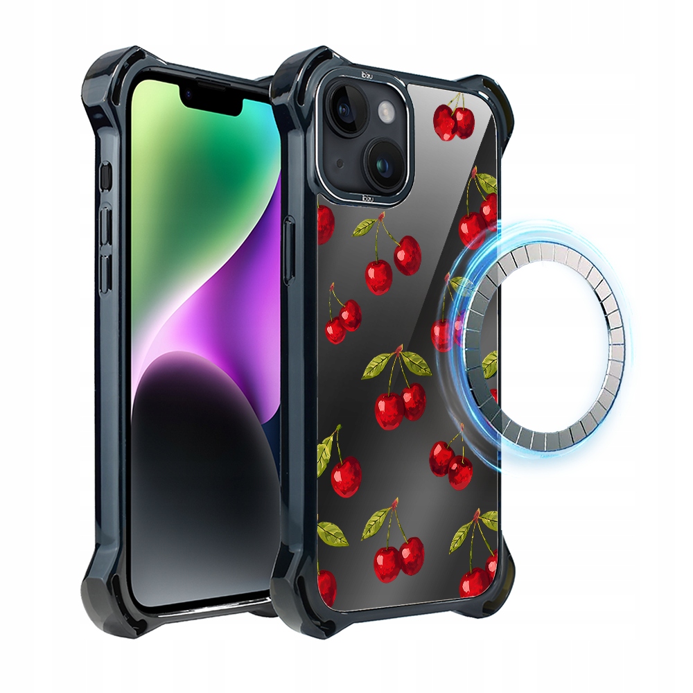 Pouzdro pro iPhone 14 Plus Ibizu DropGuard Ultra s MagSafe, Višňová noc