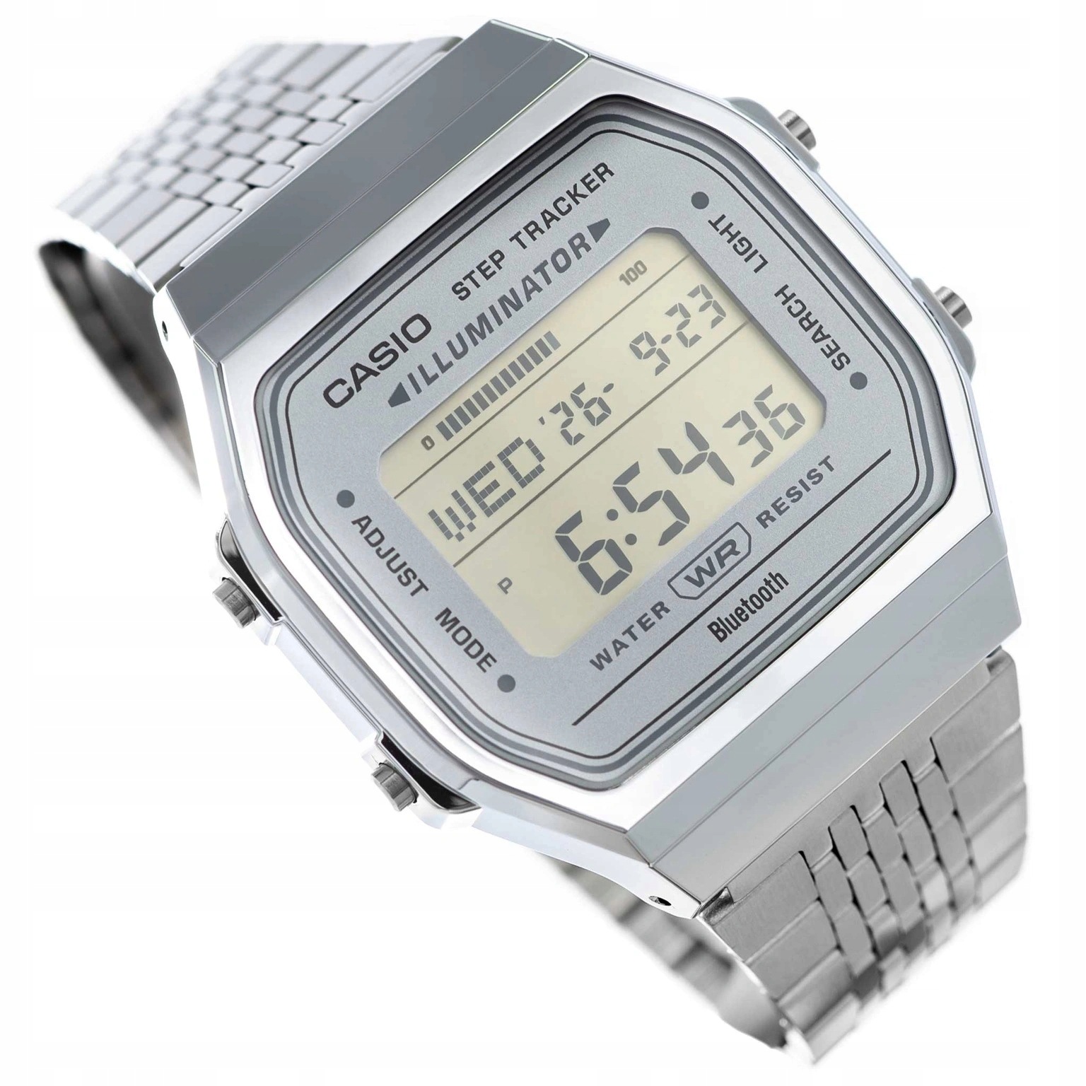 Hodinky Casio ABL-100WE-7AEF Vintage Stříbrné Bluetooh Krokoměr Datumovka