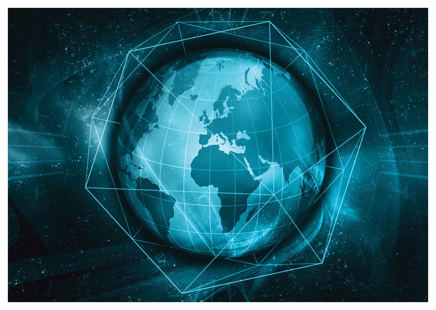 Fototapeta Země Vesmír Síť Geometrie 254x184 vinylová lepidlo