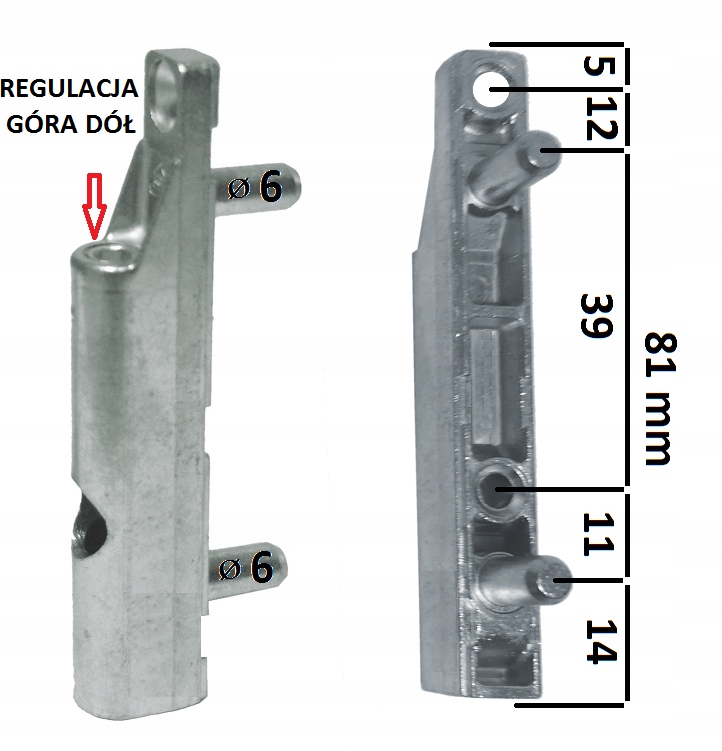 Zawias dolny ROMB do okien drzwi PCV plastikowych Kod producenta FEWB DO DRZWI BALKONOWYCH TARASOWYCH