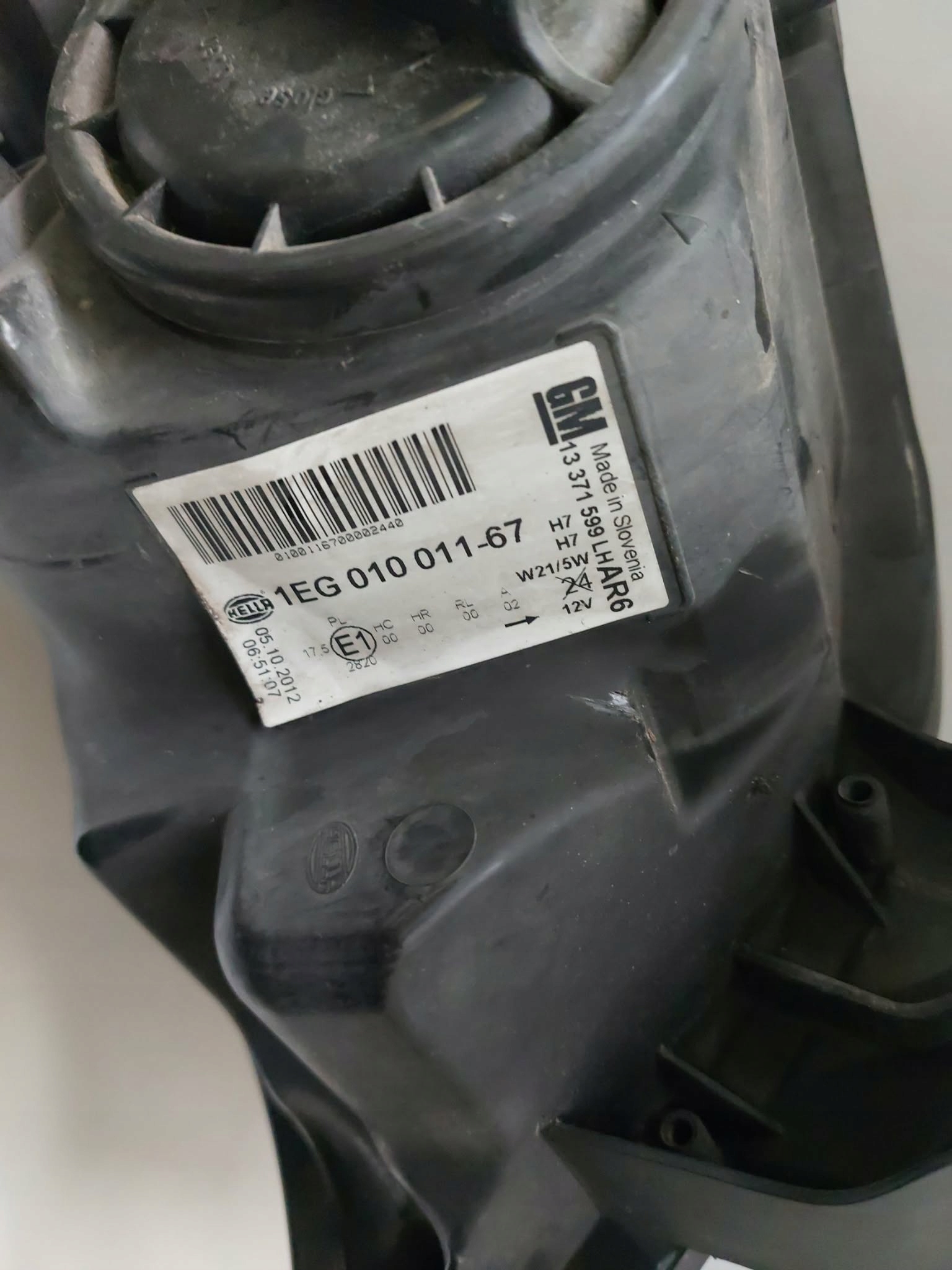 light right front front OPEL ASTRA J IV 4 1EG010011-67