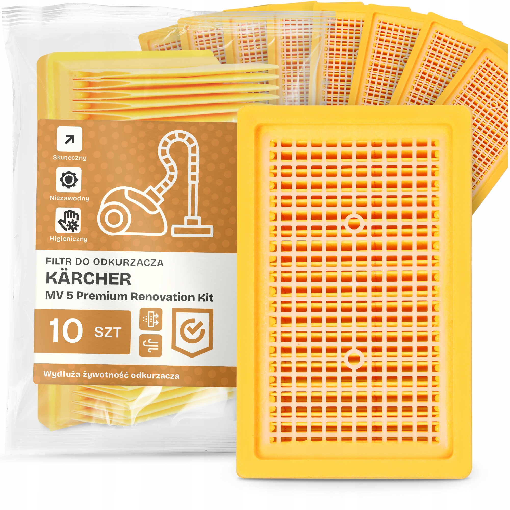 10 x Filtr Pro Vysavač Kärcher MV 5 Premium Renovation Kit Em-w