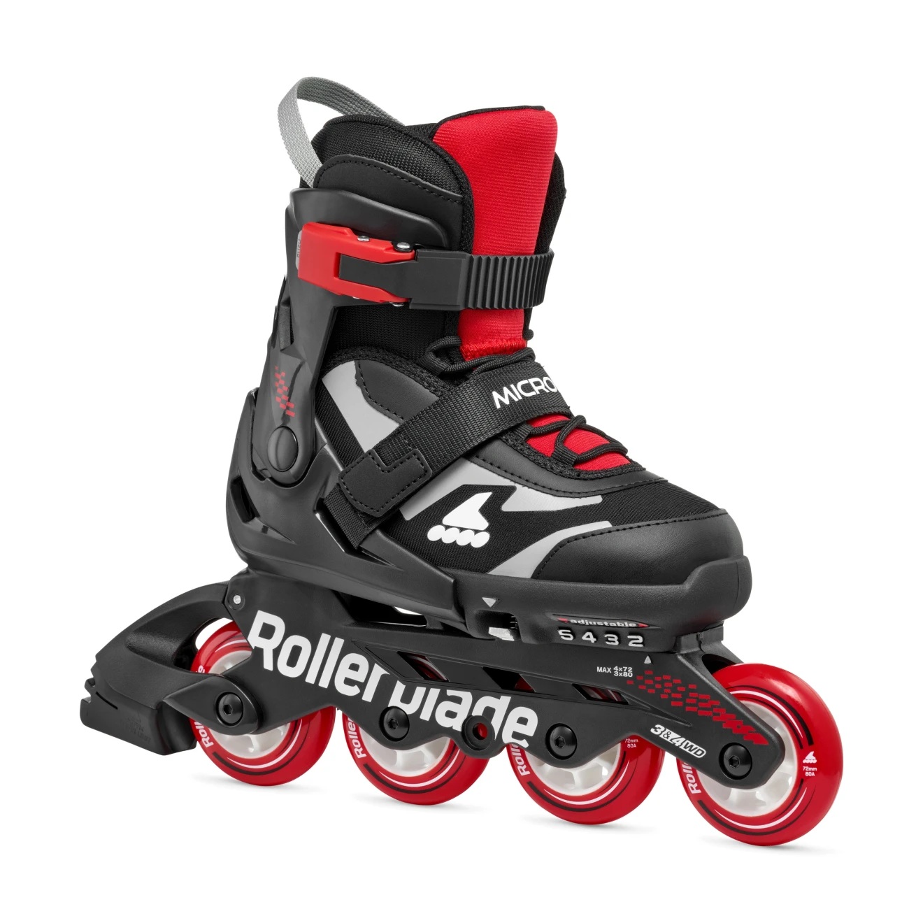 Rolki Rollerblade Microblade Black/red 33-36,5 Rolki Regulowane Dzieci