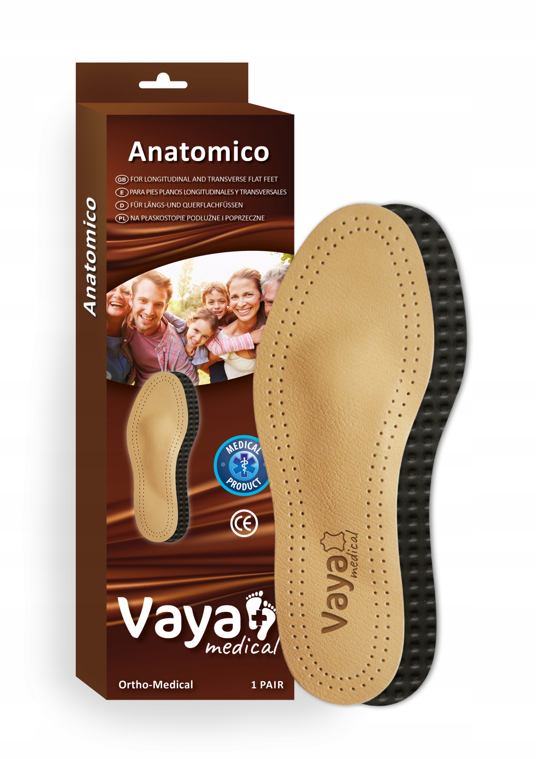 WKŁADKI ORTOPEDYCZNE NA PŁASKOSTOPIE DO BUTÓW 41