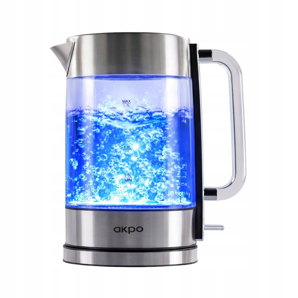 Czajnik elektryczny Akpo Agc 380SY 1.7 l stal nierdzewna szkło Led