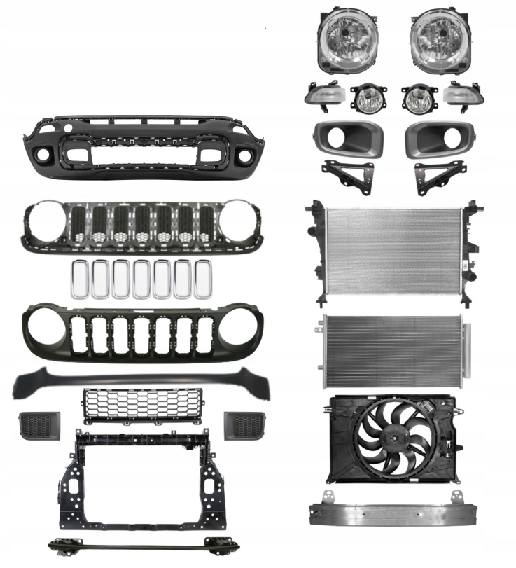 Jeep Renegade 14-18 Maska Atrapa Błotnik Pas ZESTAW CZĘŚCI