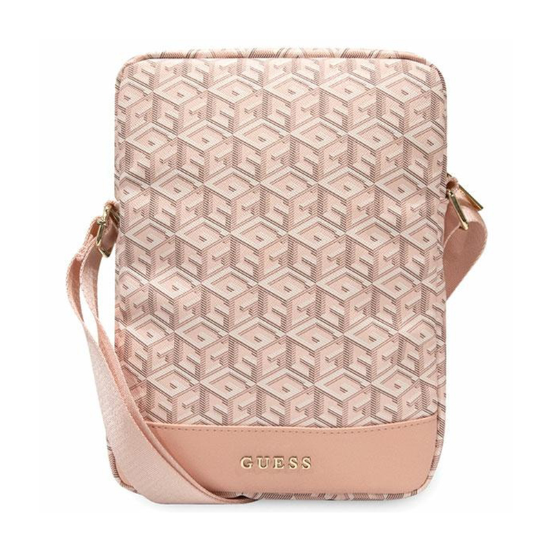 Guess GCube Stripe Tablet Bag – taška na tablet 10" (růžová)