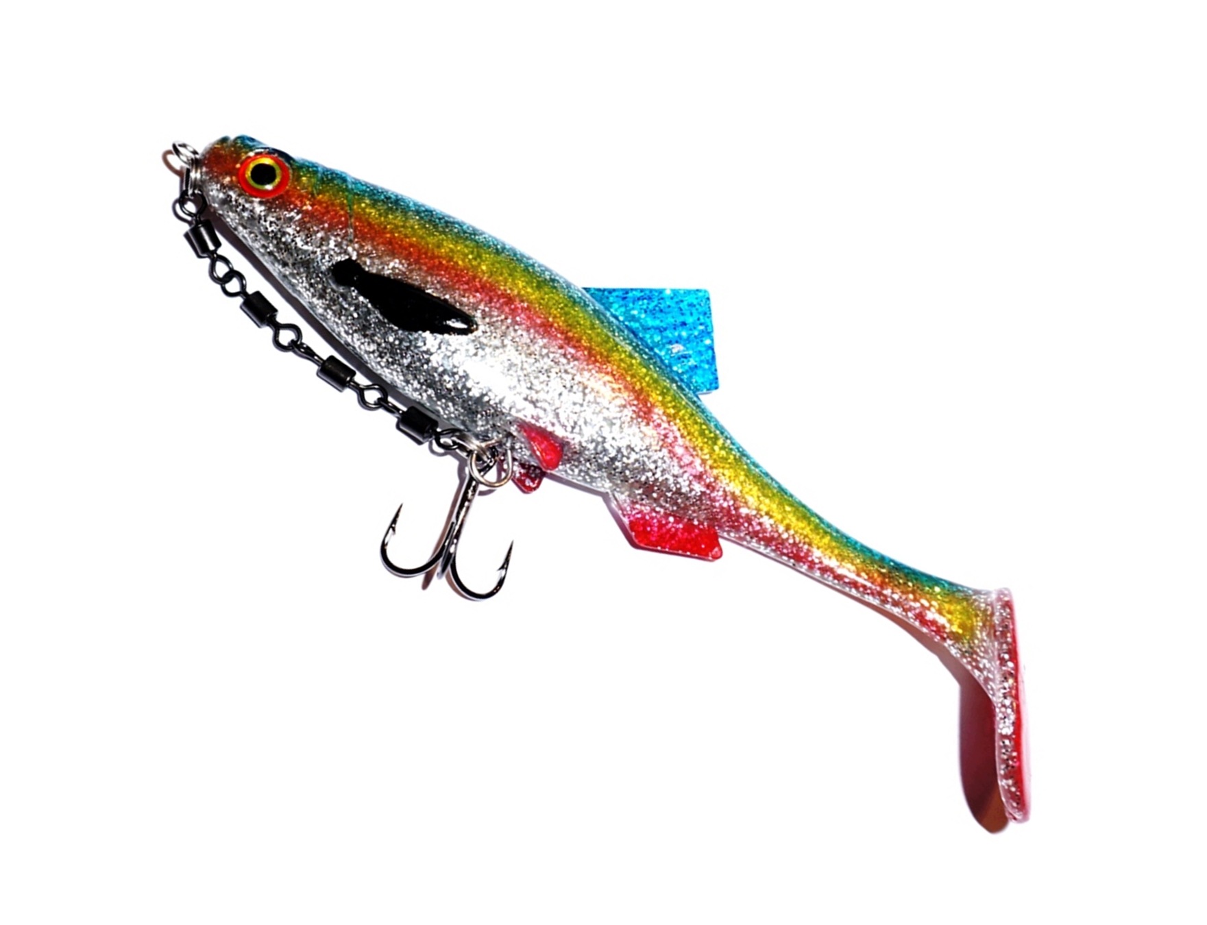 Ripper Uzbrojony Miracle Fish 15cm 26g Rainbow Shiner Brokat 3D