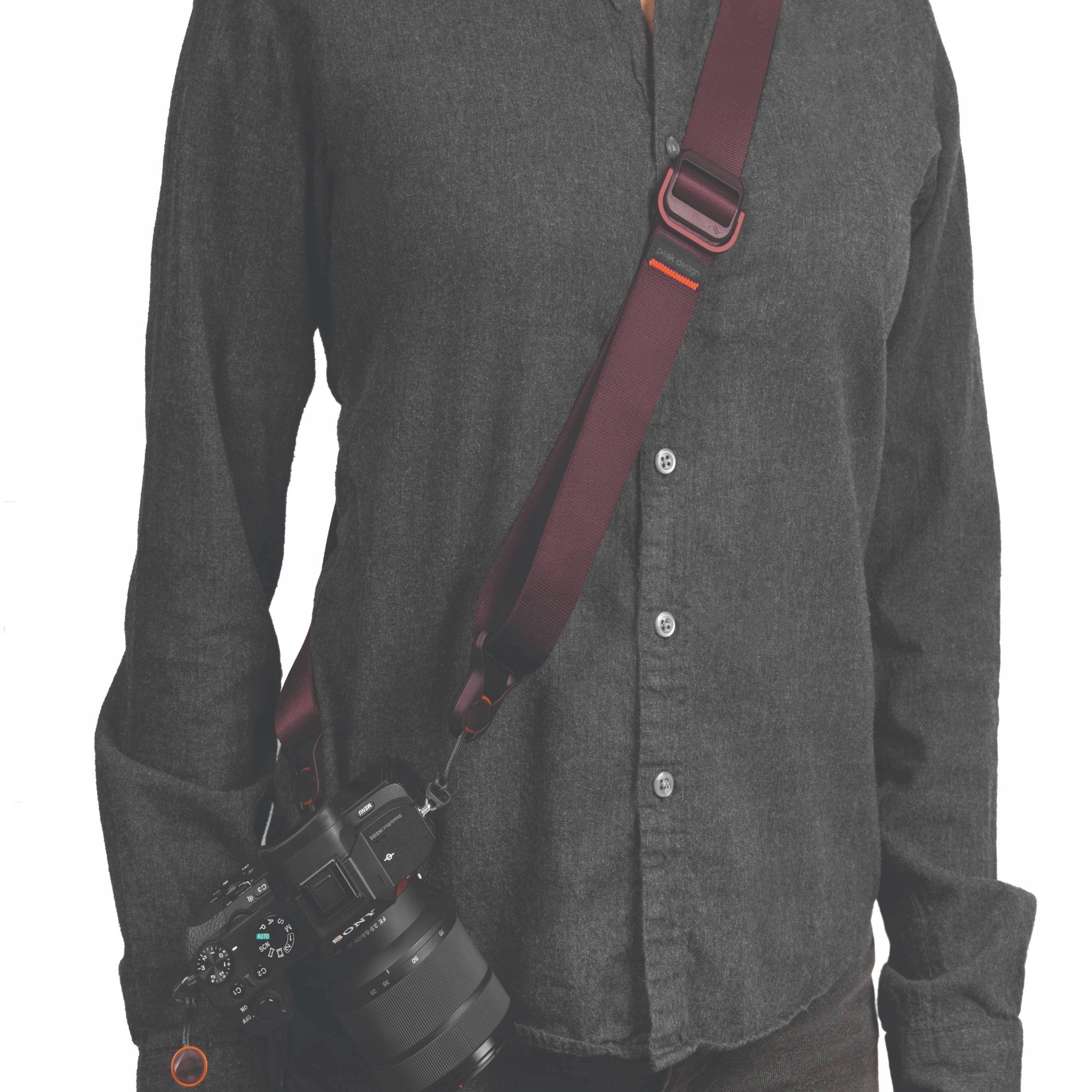 Pásek na krk Peak Design Slide Lite v3 Eclipse fialový