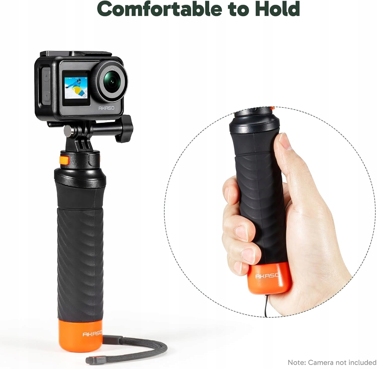 AKASO Uchwyt Pływający Do Kamer Sportowych Podwodny Grip Action Cam — miniatura 3