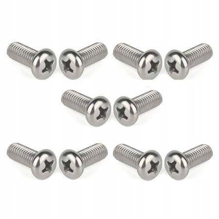 

Śruba do metalu M2.5x12 z łbem walcowym krzyżak 10