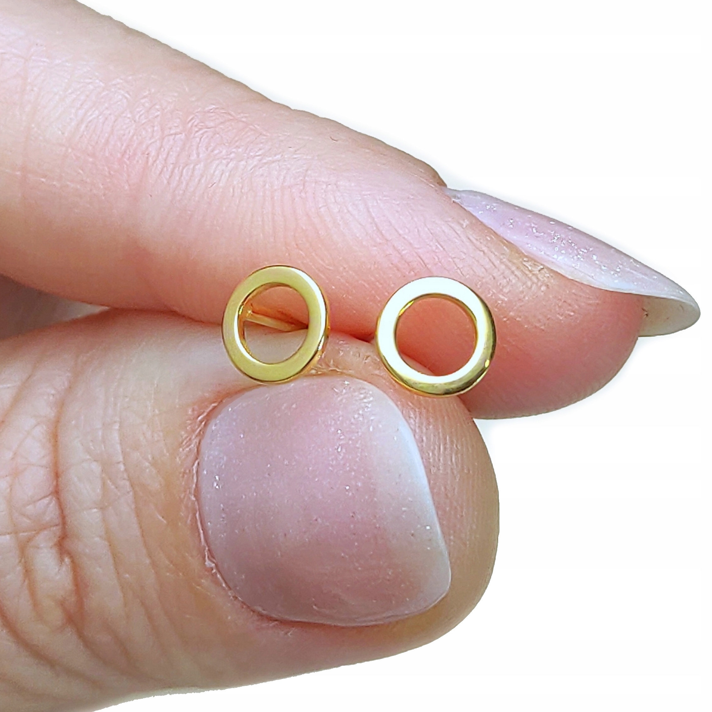 

Złote kolczyki 333 Koła kółka sztyfty