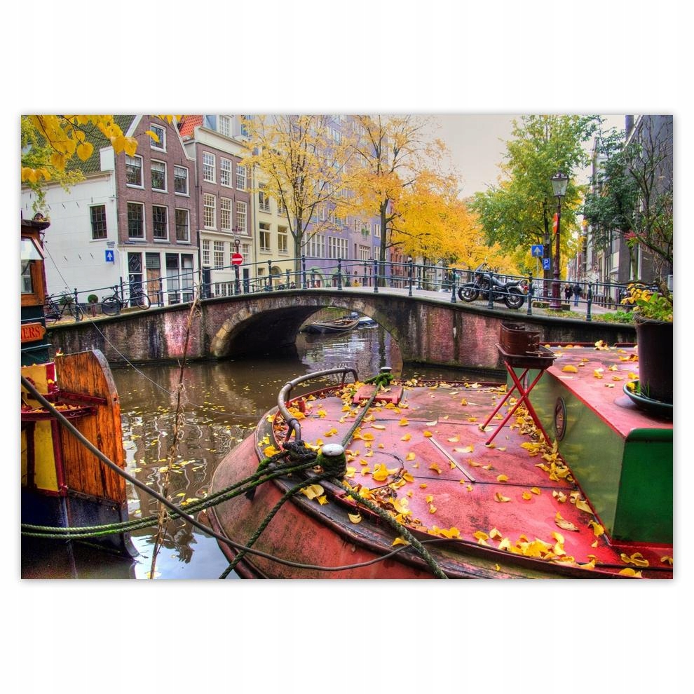 

Naklejki 70x50 Różowy mostek Amsterdam