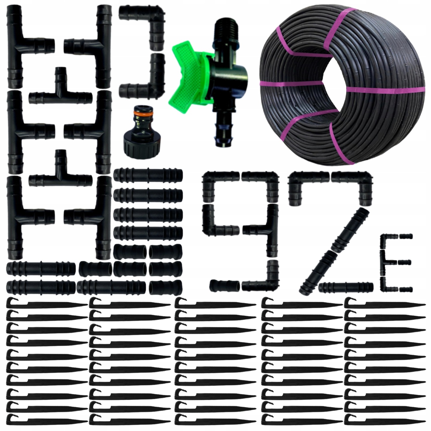 Linia kroplująca nawadnianie kropelkowe 100m 92el mocny wąż kropelkujący